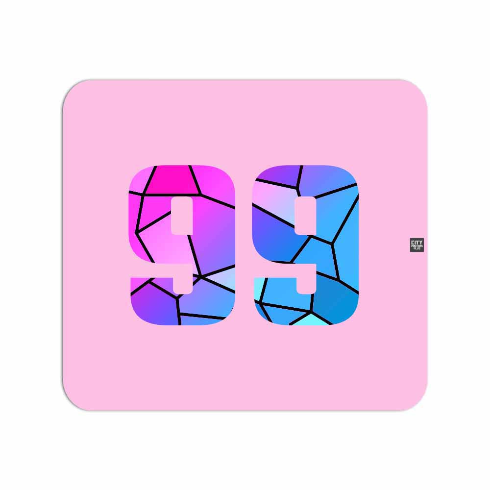 99 Number Mousepad (Light Pink)