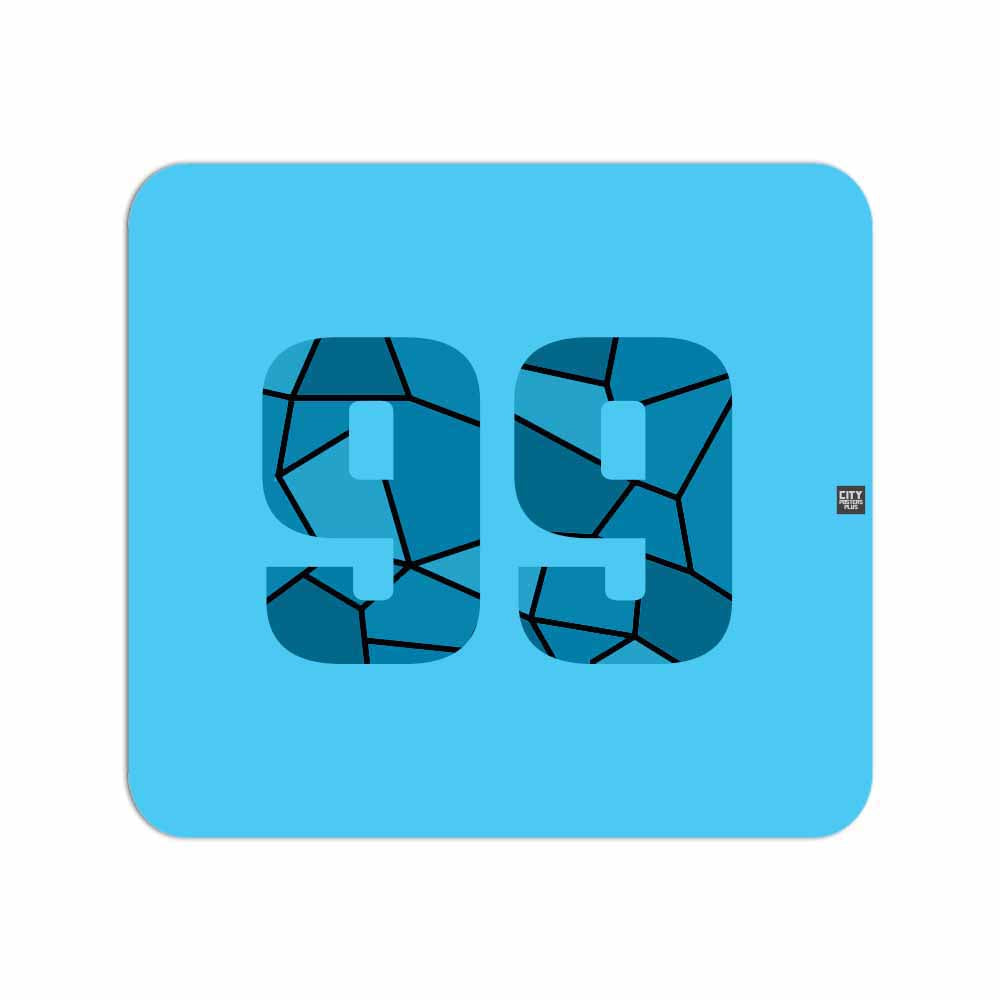 99 Number Mousepad (Sky Blue)