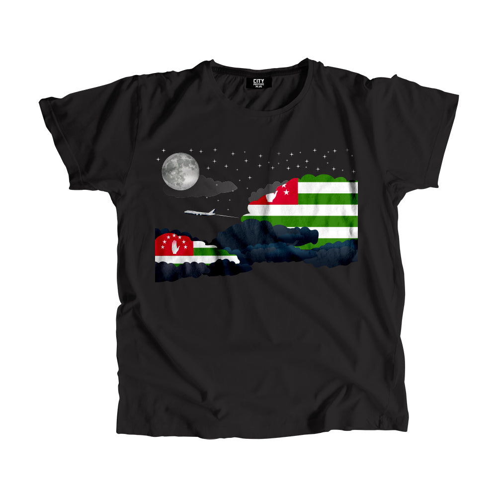 Abkhazia Night Clouds Airplane Airport Flight Men Unisex T-Shirt Night Clouds Airplane Airport Flight T-Shirt