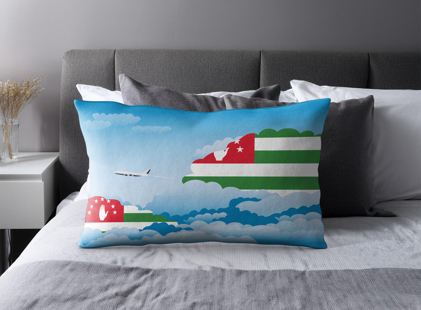 Abkhazia World Airplane Day Clouds Square & Rectangle Pillow Cases | Aviation Decorative Pillow Covers