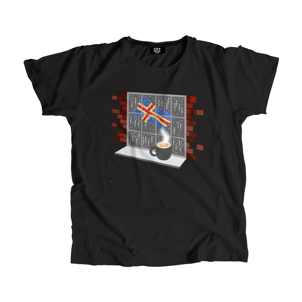 Aland Coffee Rain Men Unisex T-Shirt | Coffee Lover Graphic Tee