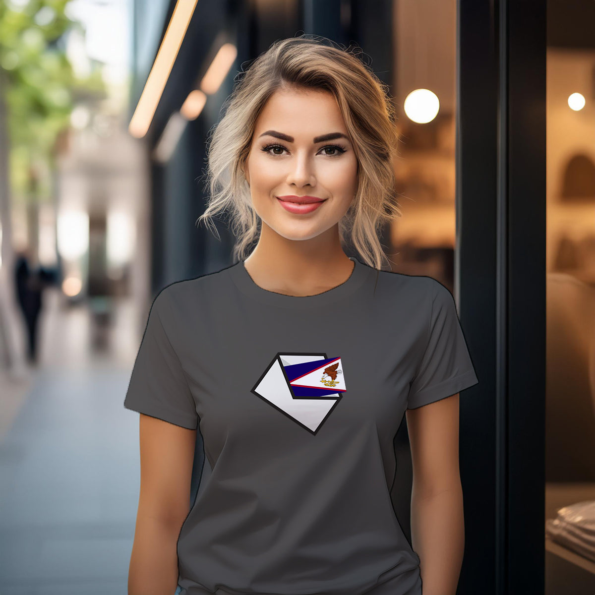 American Samoa Mail Women T-Shirt | Postal Graphic Women's Tee