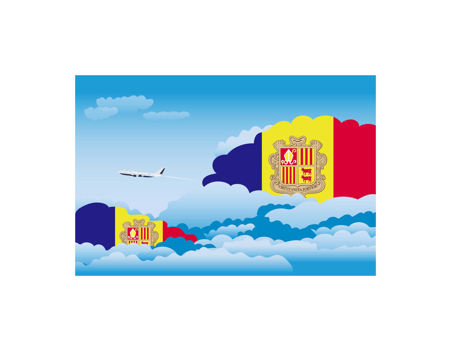 Andorra Day Clouds Blankets & Throws | Soft Premium Blankets | City Posters Plus