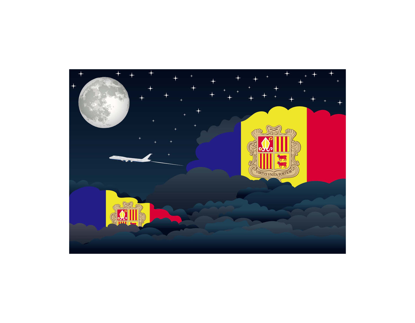 Andorra Night Clouds Blankets & Throws | Premium Soft Blankets | City Posters Plus