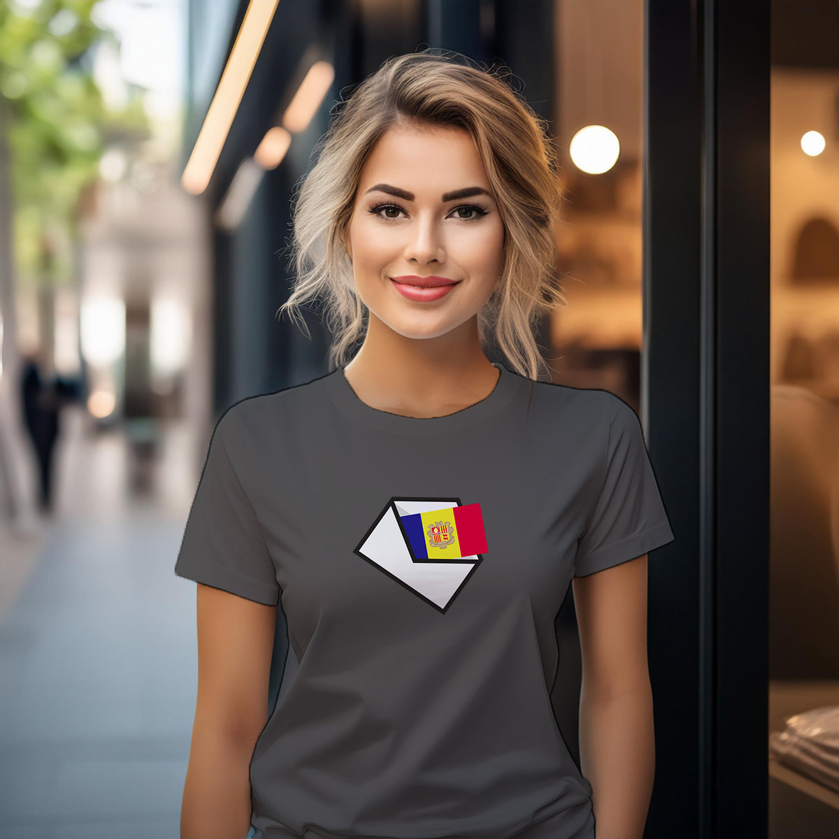 Andorra Mail Women T-Shirt | Postal Graphic Women's Tee