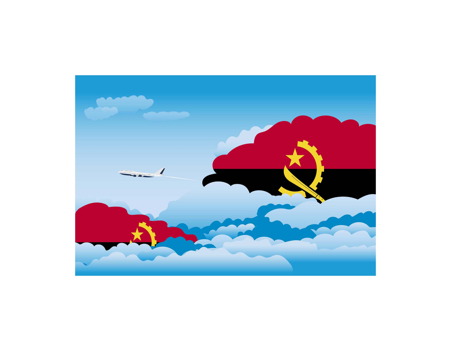 Angola Day Clouds Blankets & Throws | Soft Premium Blankets | City Posters Plus