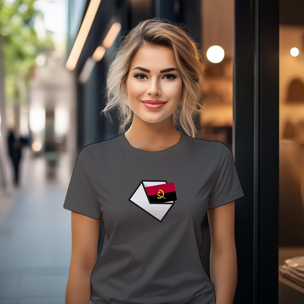 Angola Mail Women T-Shirt | Postal Graphic Women's Tee