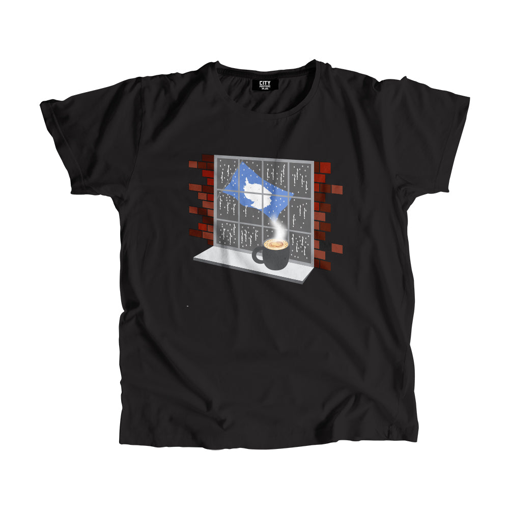 Antarctica Coffee Rain Men Unisex T-Shirt | Coffee Lover Graphic Tee