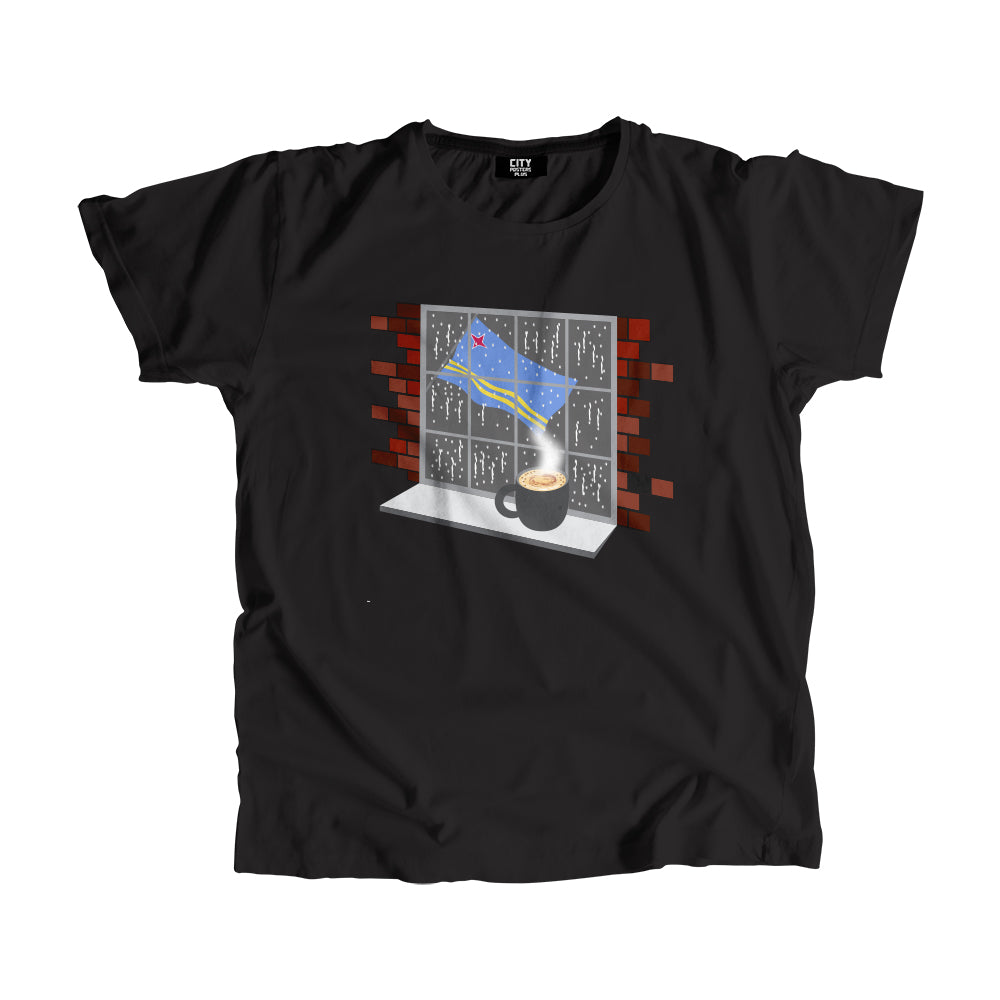 Aruba Coffee Rain Men Unisex T-Shirt | Coffee Lover Graphic Tee