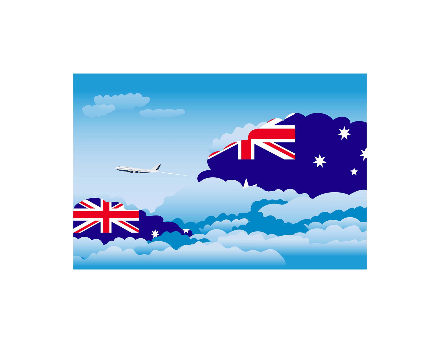 Australia Day Clouds Blankets & Throws | Soft Premium Blankets | City Posters Plus