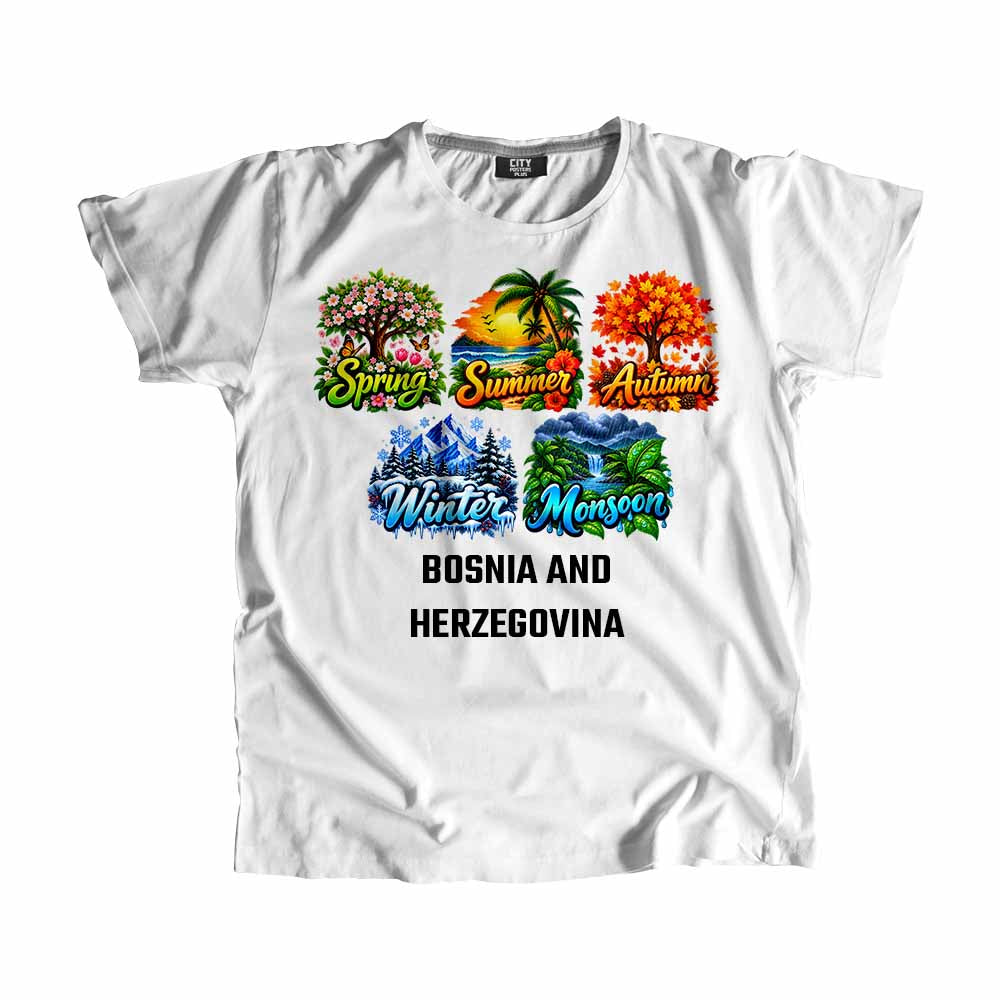 BOSNIA AND HERZEGOVINA FEDERATION OF Seasons Seasons Unisex T-Shirt | City Posters Plus