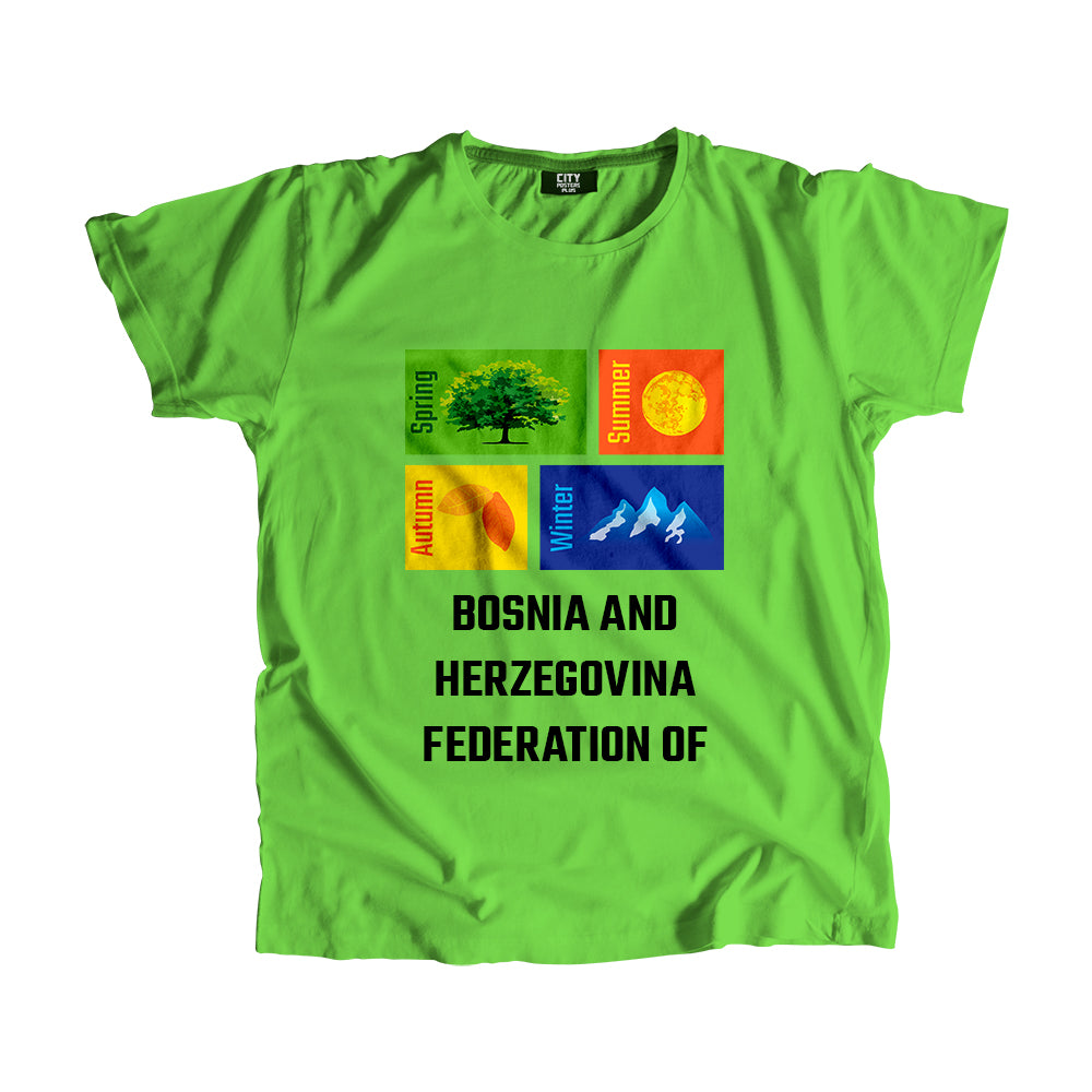 BOSNIA AND HERZEGOVINA FEDERATION OF Seasons Seasons Unisex T-Shirt | City Posters Plus