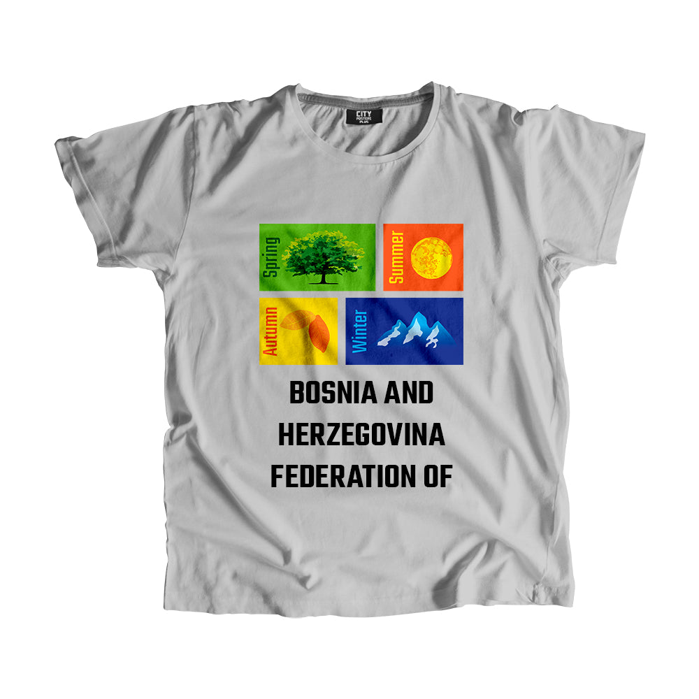 BOSNIA AND HERZEGOVINA FEDERATION OF Seasons Seasons Unisex T-Shirt | City Posters Plus