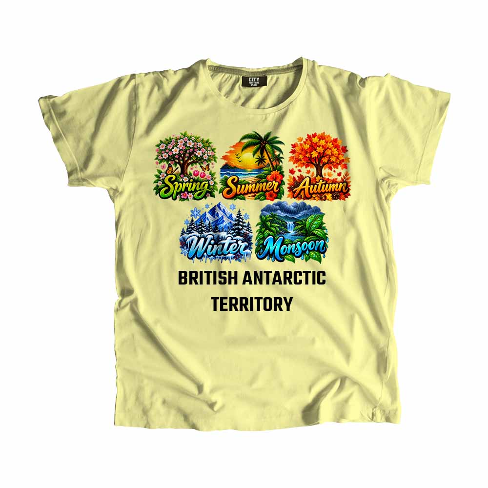 BRITISH ANTARCTIC TERRITORY Seasons Seasons Unisex T-Shirt | City Posters Plus