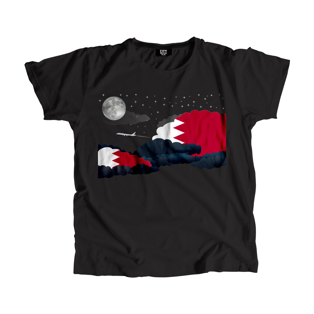 Bahrain Night Clouds Airplane Airport Flight Men Unisex T-Shirt Night Clouds Airplane Airport Flight T-Shirt