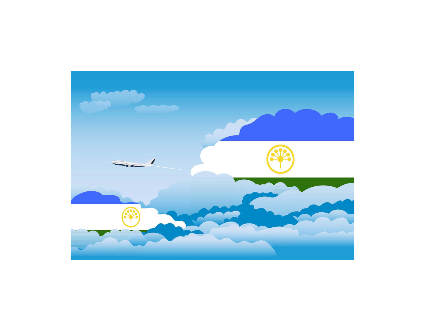 Bashkortostan Day Clouds Blankets & Throws | Soft Premium Blankets | City Posters Plus