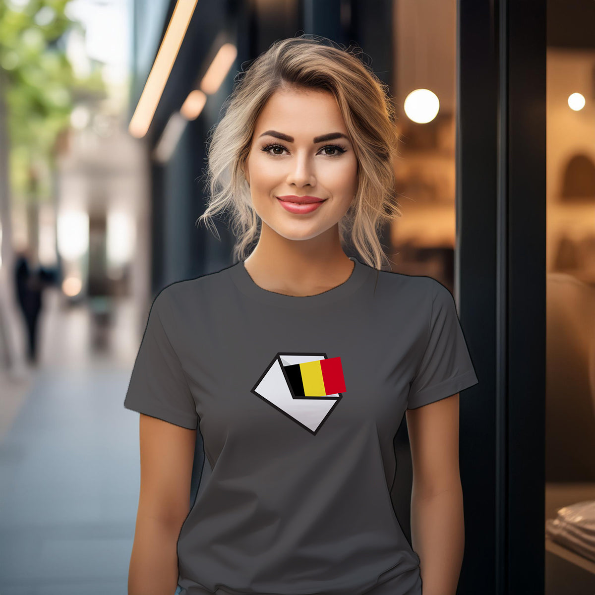 Belgium Mail Women T-Shirt | Postal Graphic Women's Tee