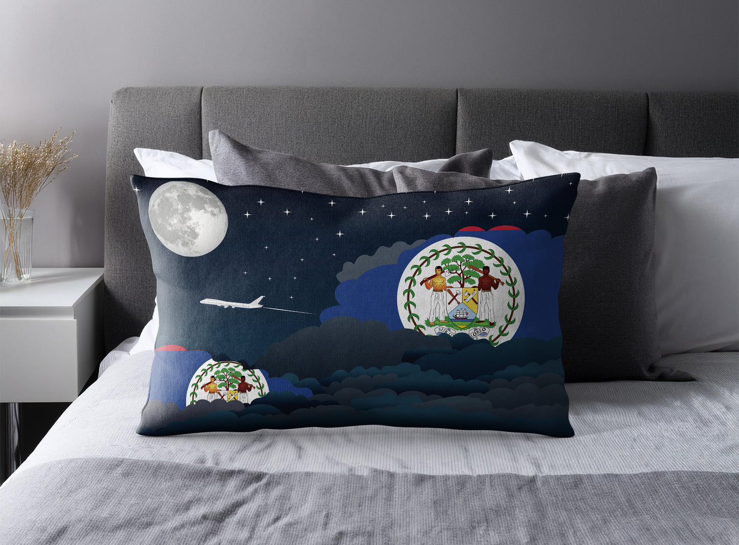 Belize Night Clouds Pillow Case and Pillow Throw