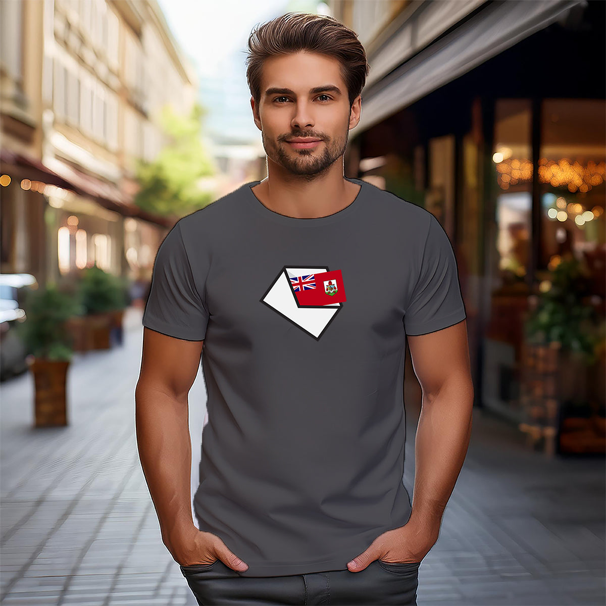Bermuda Mail Men Unisex T-Shirt | Postal Graphic Shirt