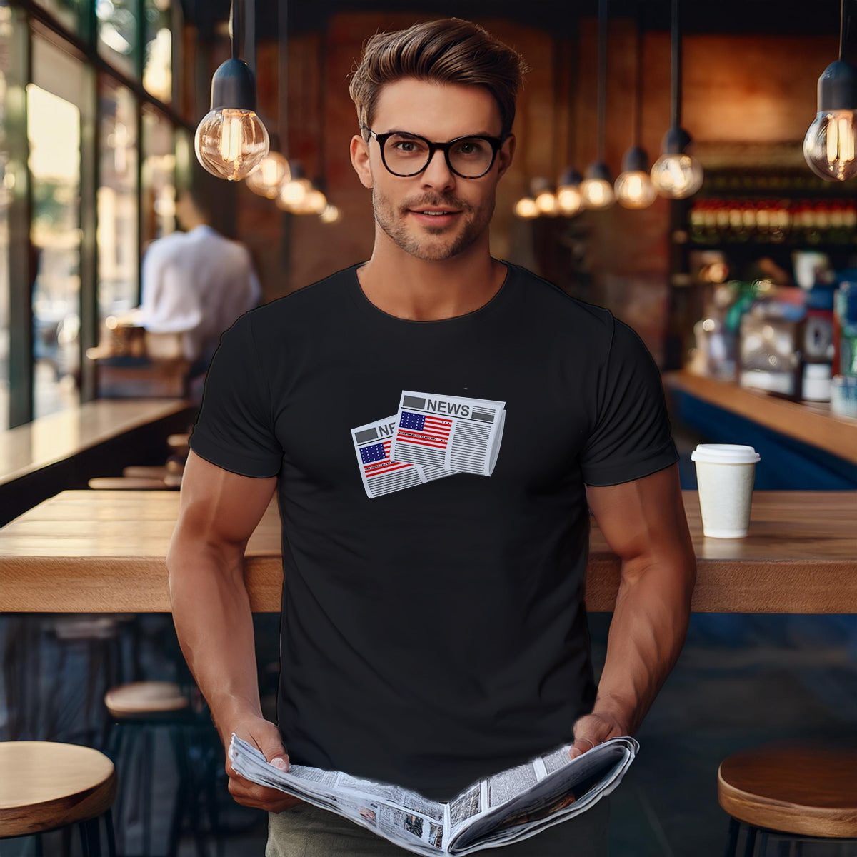 Bikini Atoll Newspapers Men Unisex T-Shirt Newspapers T-Shirt | Vintage Press Unisex Tee