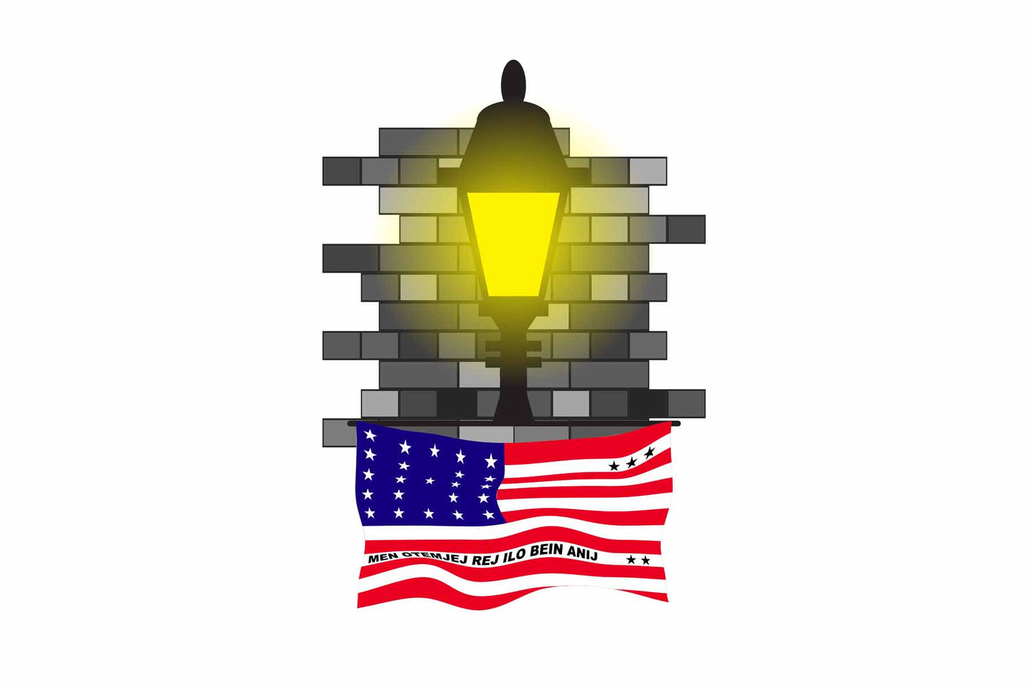 Bikini Atoll Street Lamp Bricks Fridge Magnet