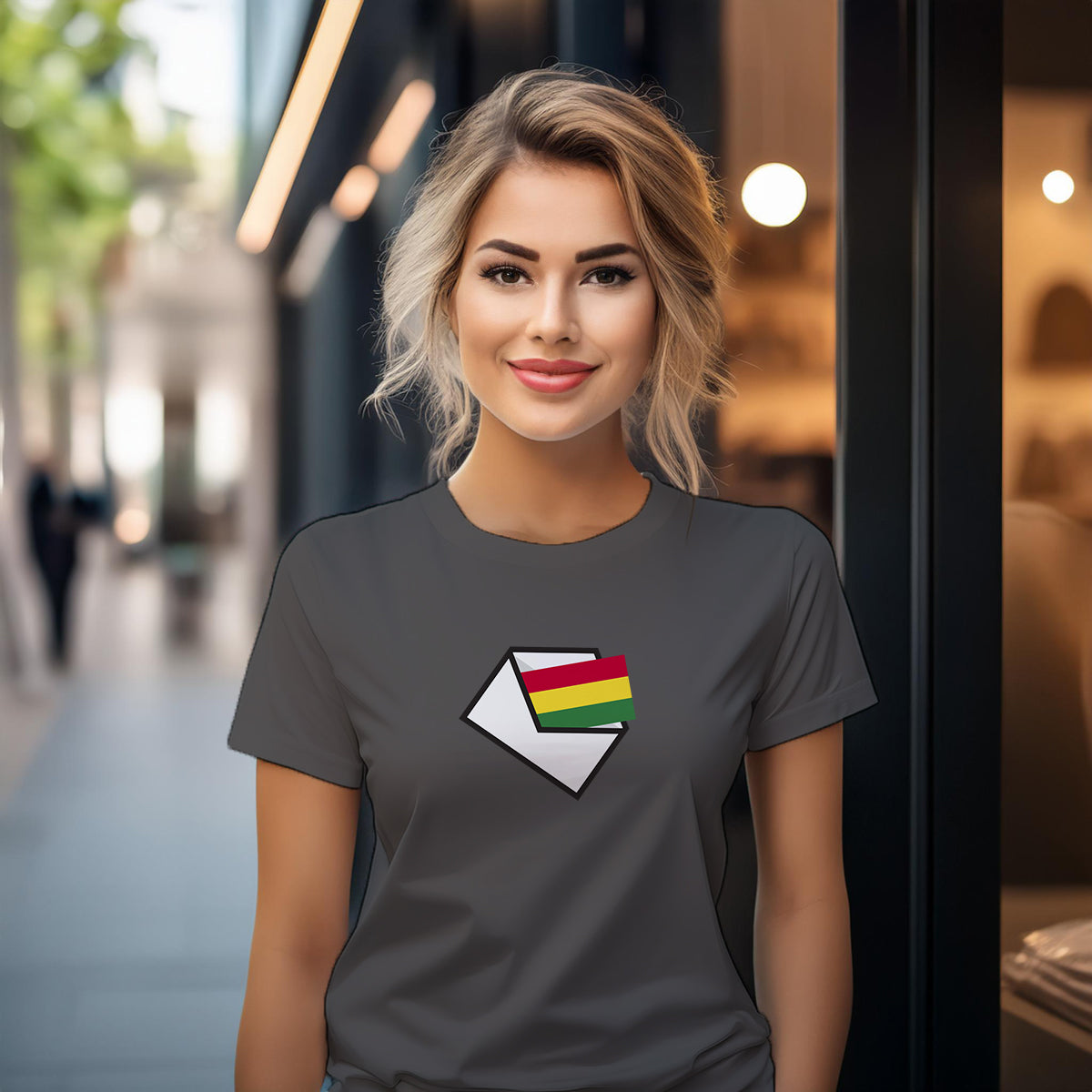 Bolivia Mail Women T-Shirt | Postal Graphic Women's Tee