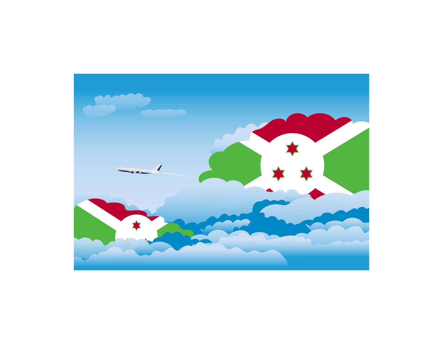 Burundi Day Clouds Blanket Throw
