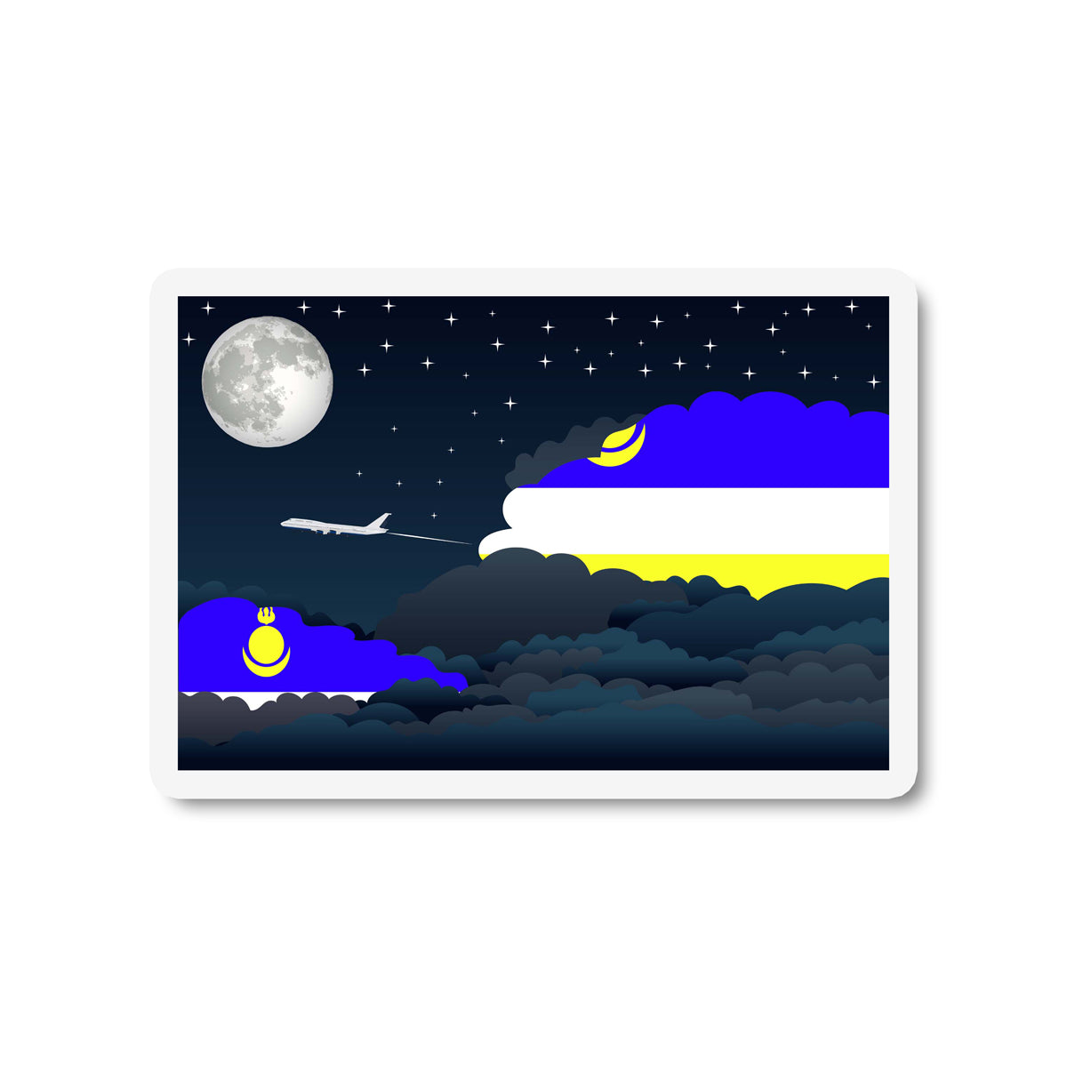 Buryatia Night Clouds Fridge Magnet