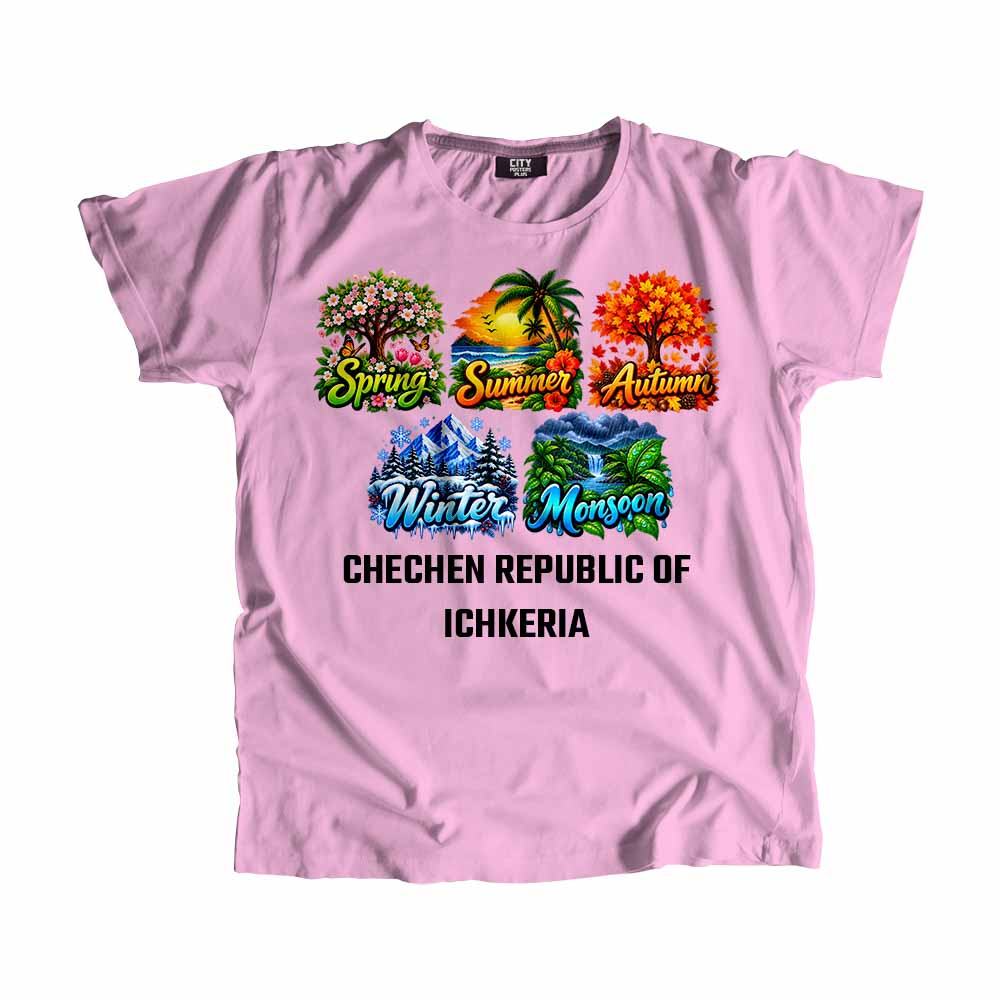 CHECHEN REPUBLIC OF ICHKERIA Seasons Seasons Unisex T-Shirt | City Posters Plus