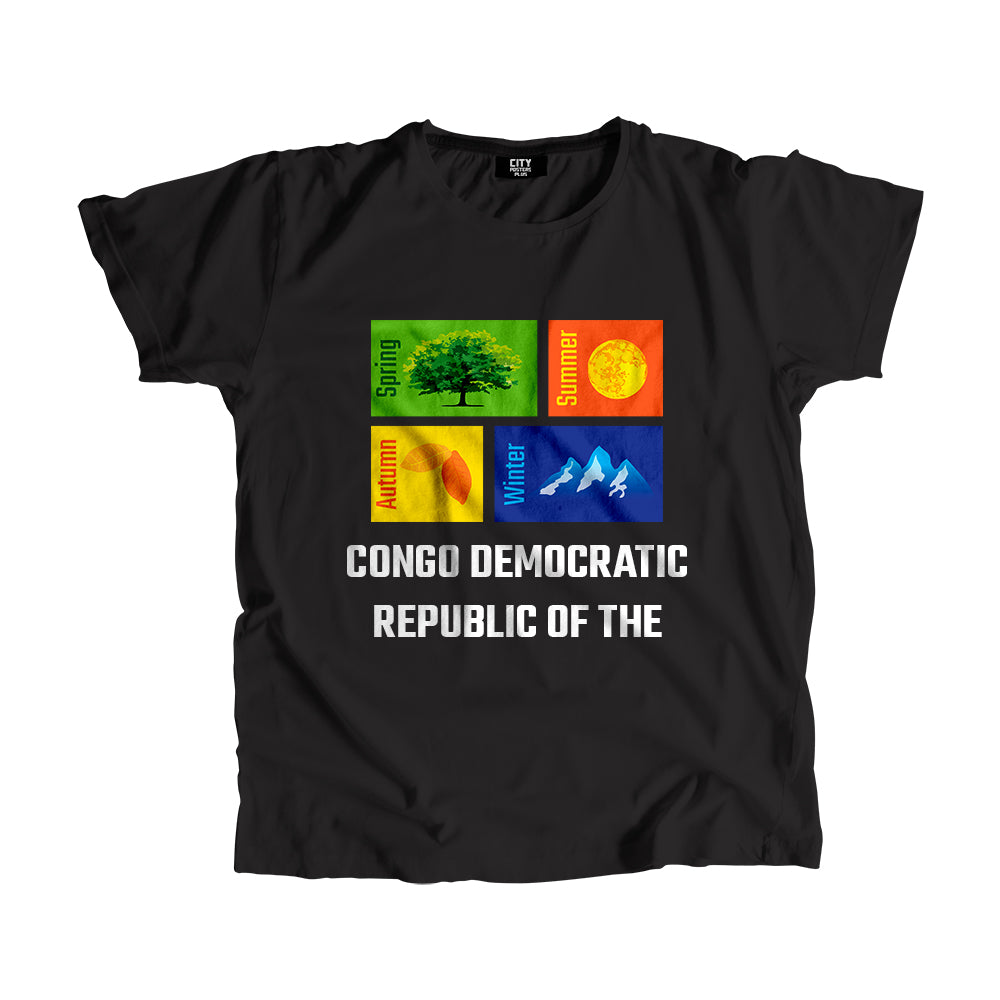 CONGO DEMOCRATIC REPUBLIC OF THE Seasons Seasons Unisex T-Shirt | City Posters Plus