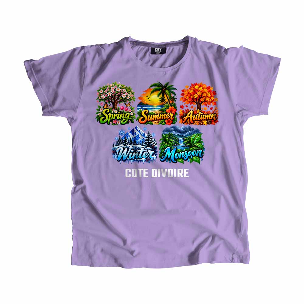 COTE DIVOIRE Seasons Seasons Unisex T-Shirt | City Posters Plus