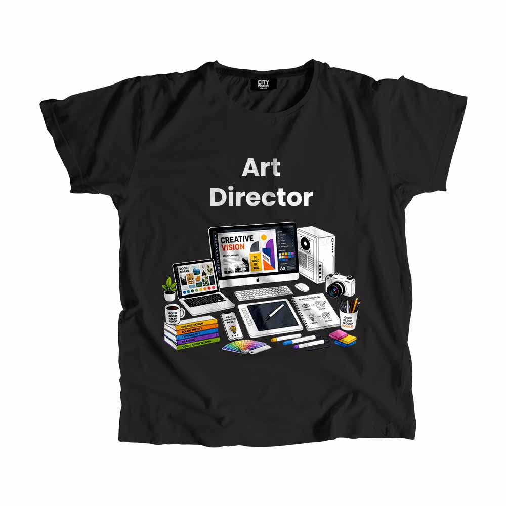 Art Director Men Unisex T-Shirt (Black) Technology Unisex T-Shirt | City Posters Plus