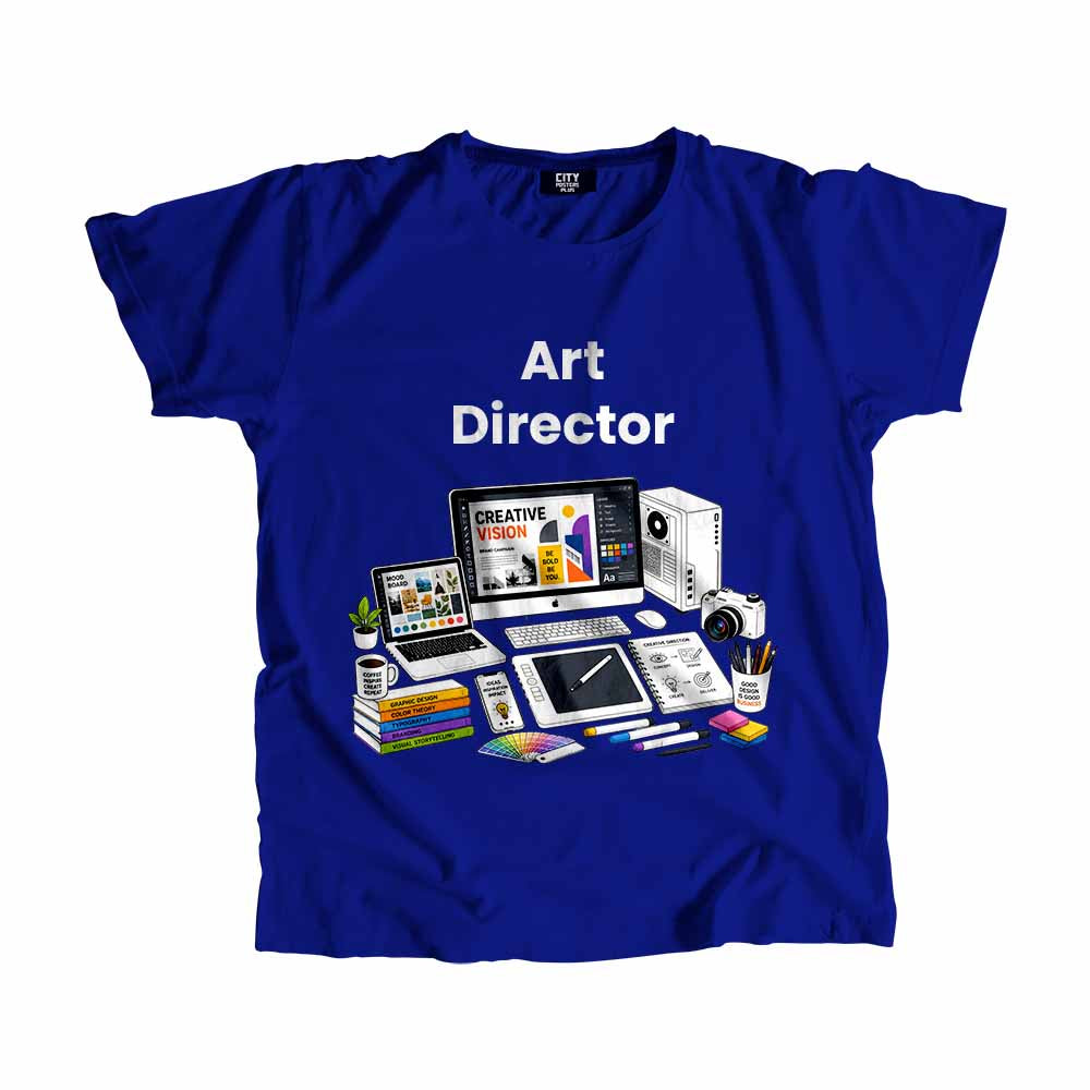 Art Director Men Unisex T-Shirt (Royal Blue) Technology Unisex T-Shirt | City Posters Plus