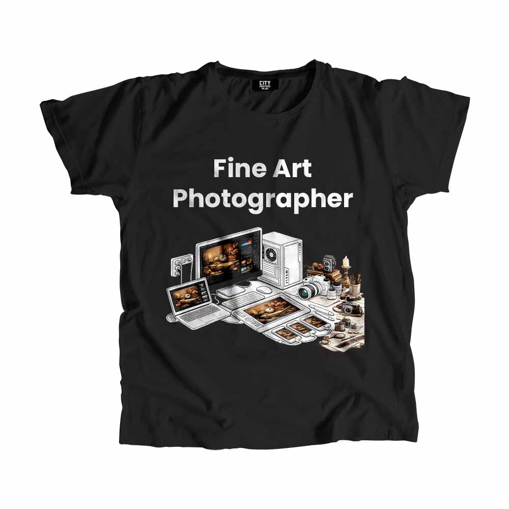 Fine Art Photographer Men Unisex T-Shirt (Black) Technology Unisex T-Shirt | City Posters Plus