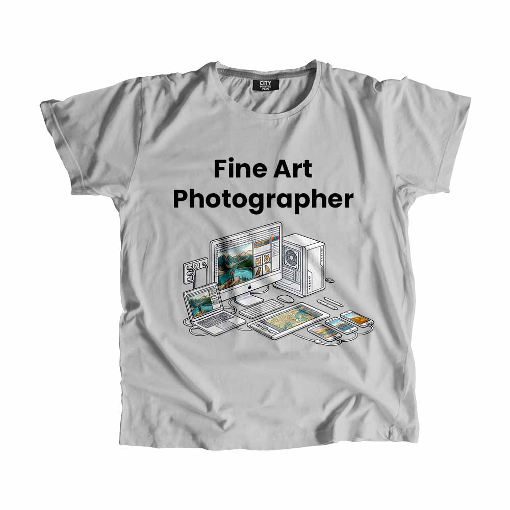 Fine Art Photographer Men Unisex T-Shirt (Melange Grey) Technology Unisex T-Shirt | City Posters Plus
