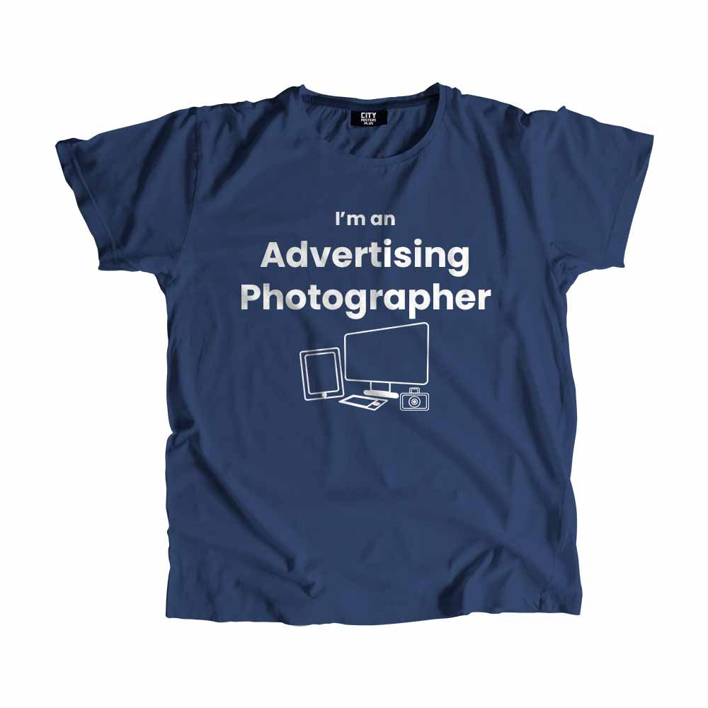 Advertising Photographer Men Unisex T-Shirt (Navy Blue)