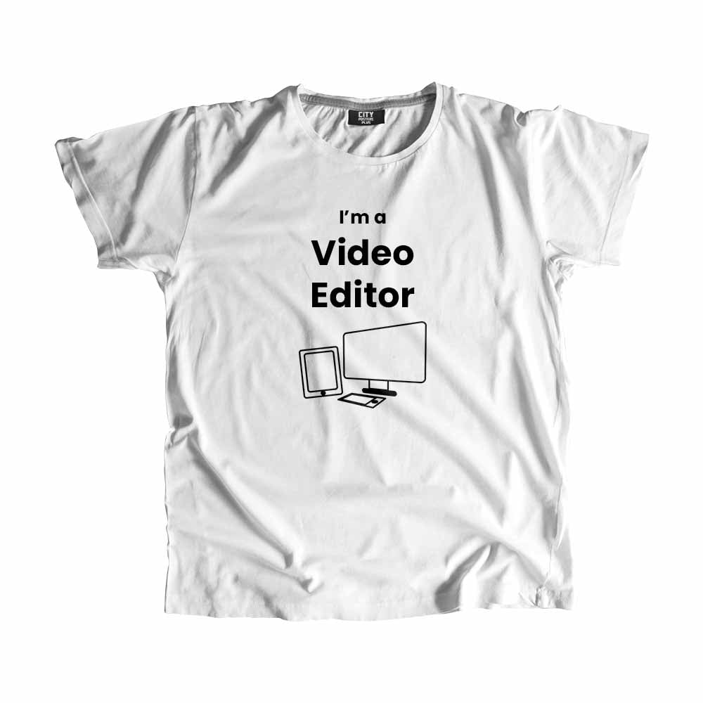 Video Editor Men Unisex T-Shirt (White)