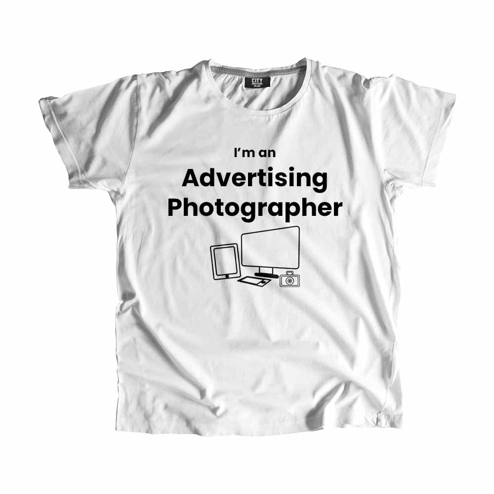 Advertising Photographer Men Unisex T-Shirt (White)