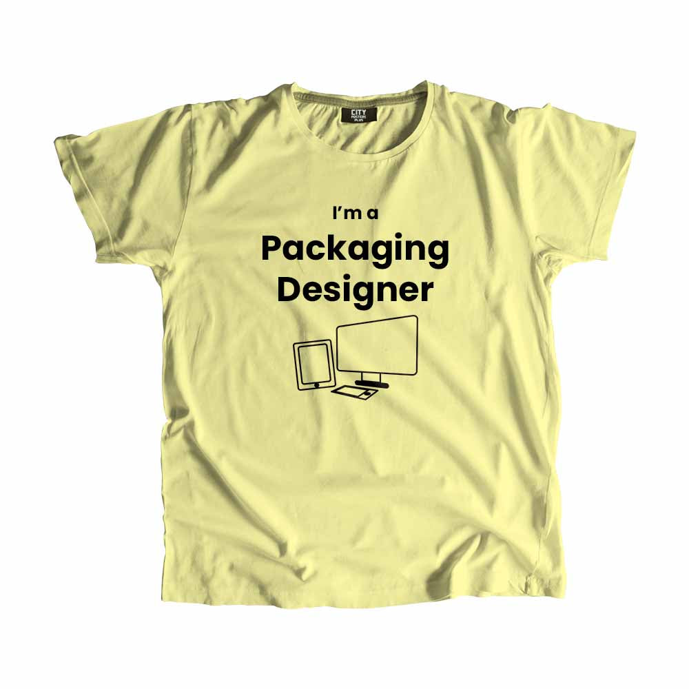 Packaging Designer Men Unisex T-Shirt (Butter Yellow)
