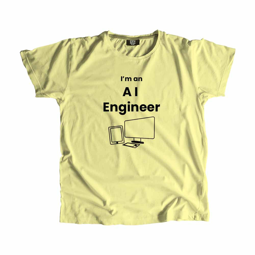 AI Engineer Men Unisex T-Shirt (Butter Yellow)