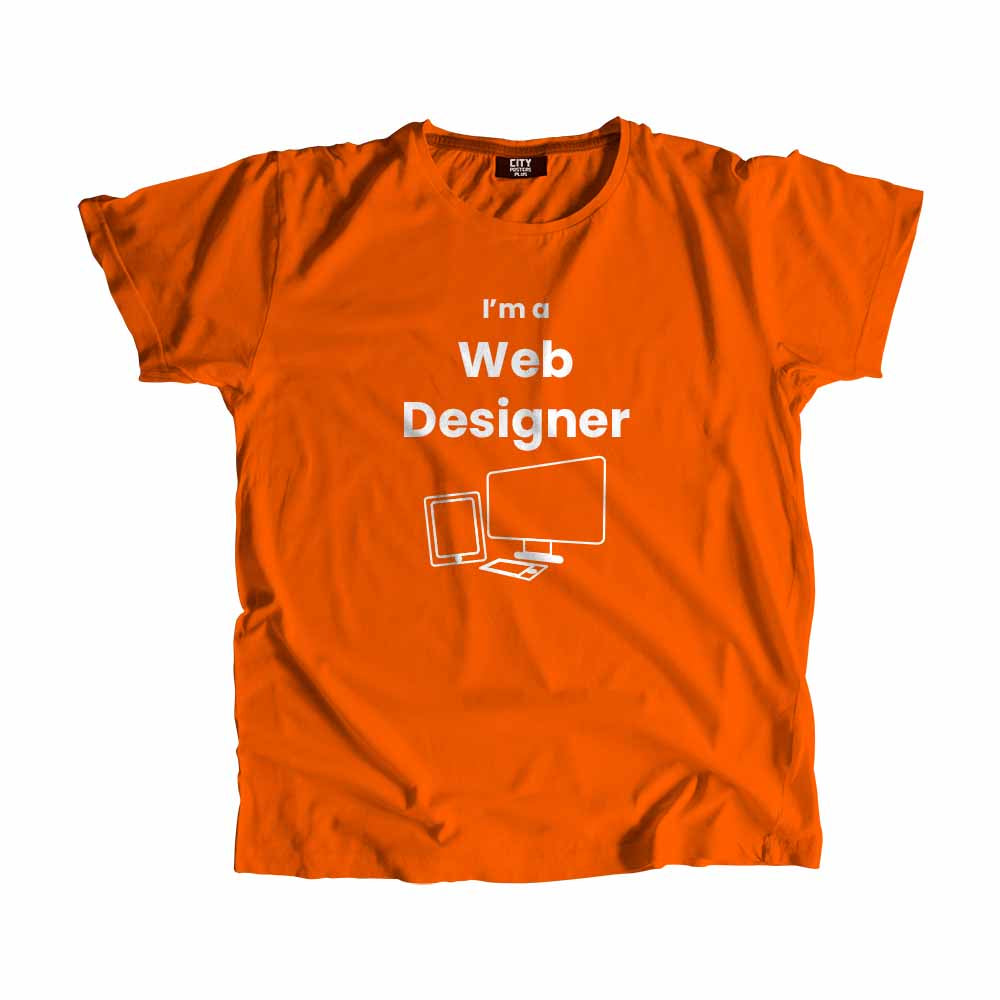 Web Designer Men Unisex T-Shirt (Orange)