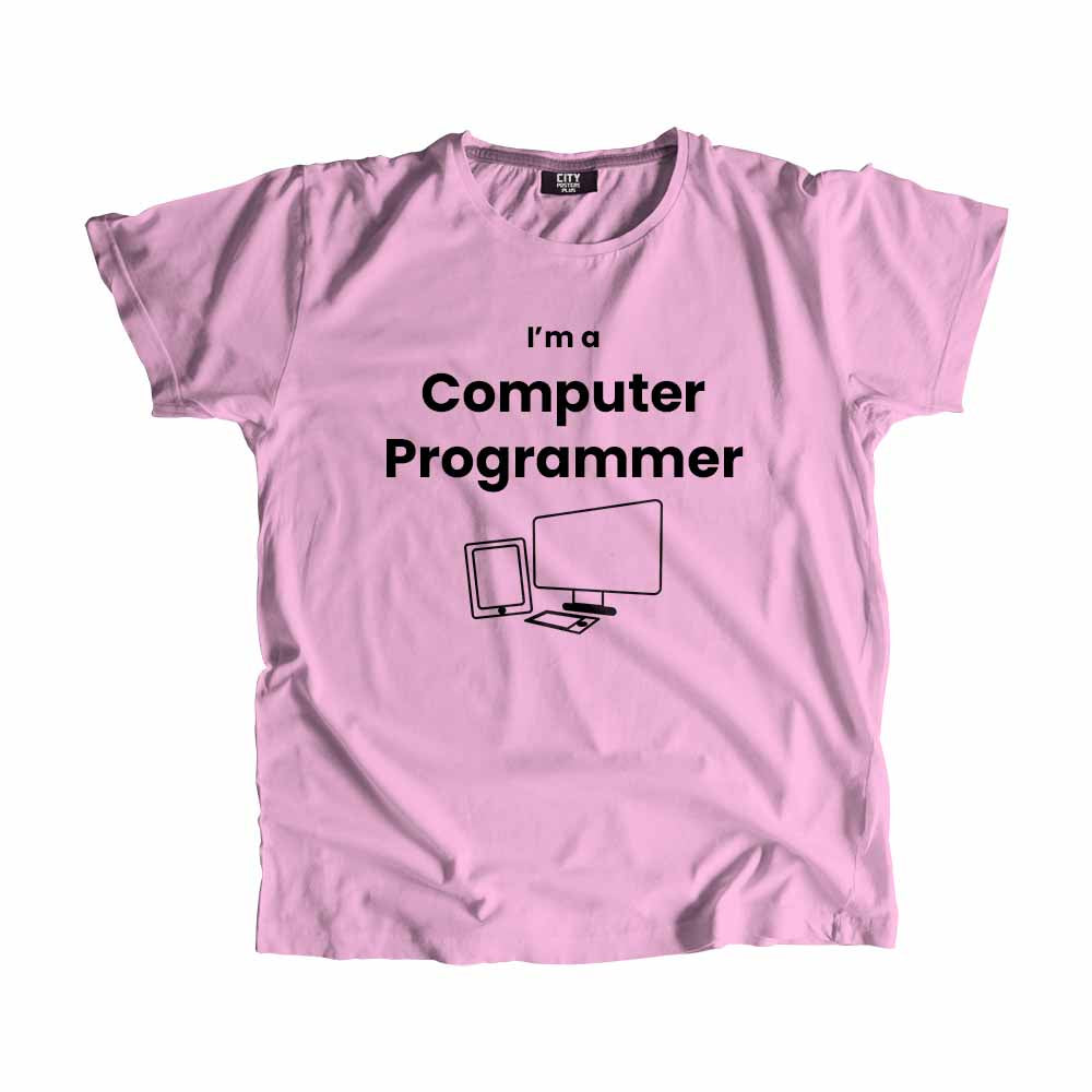 Computer Programmer Men Unisex T-Shirt (Light Pink)