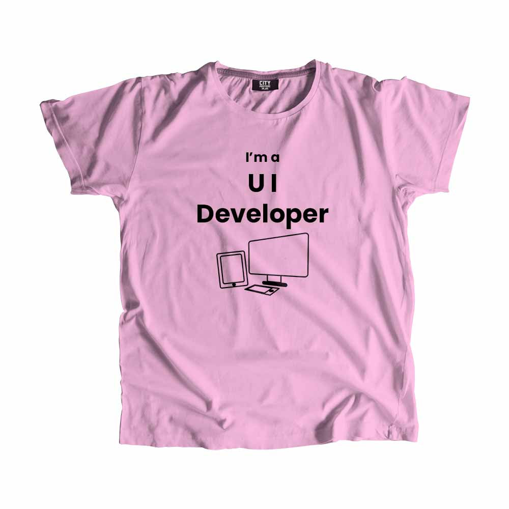 UI Developer Men Unisex T-Shirt (Light Pink)