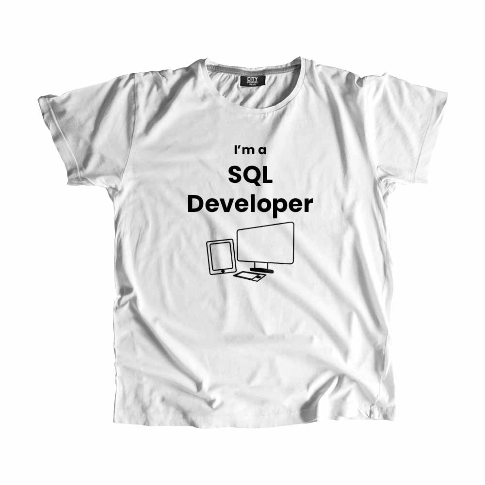 SQL Developer Men Unisex T-Shirt (White)