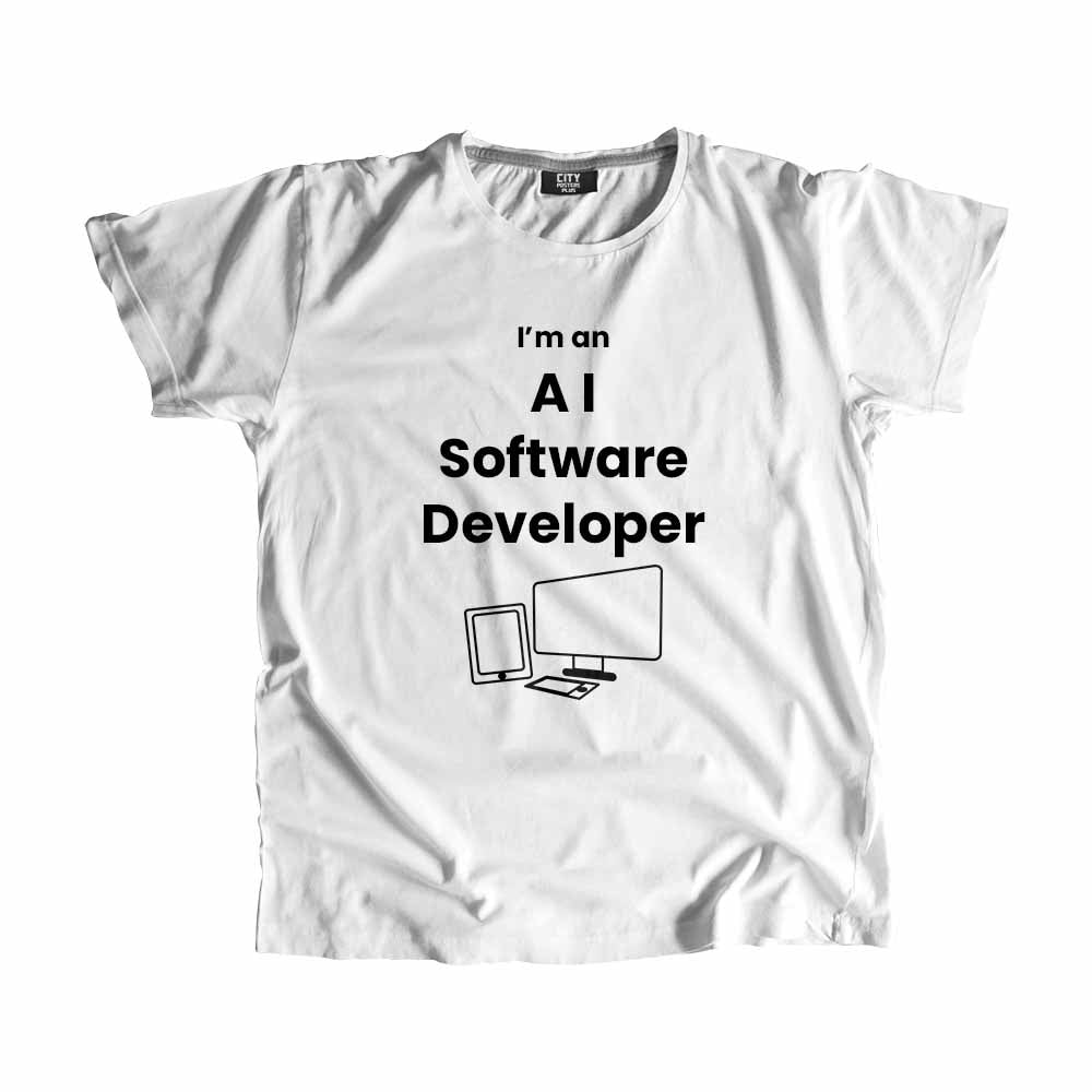 AI Software Developer Men Unisex T-Shirt (White)