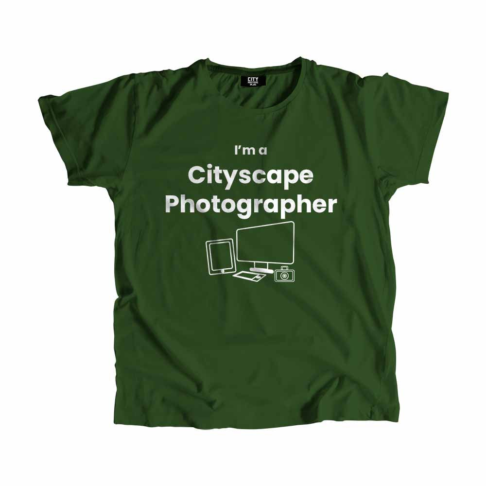 Cityscape Photographer Men Unisex T-Shirt (Olive Green)