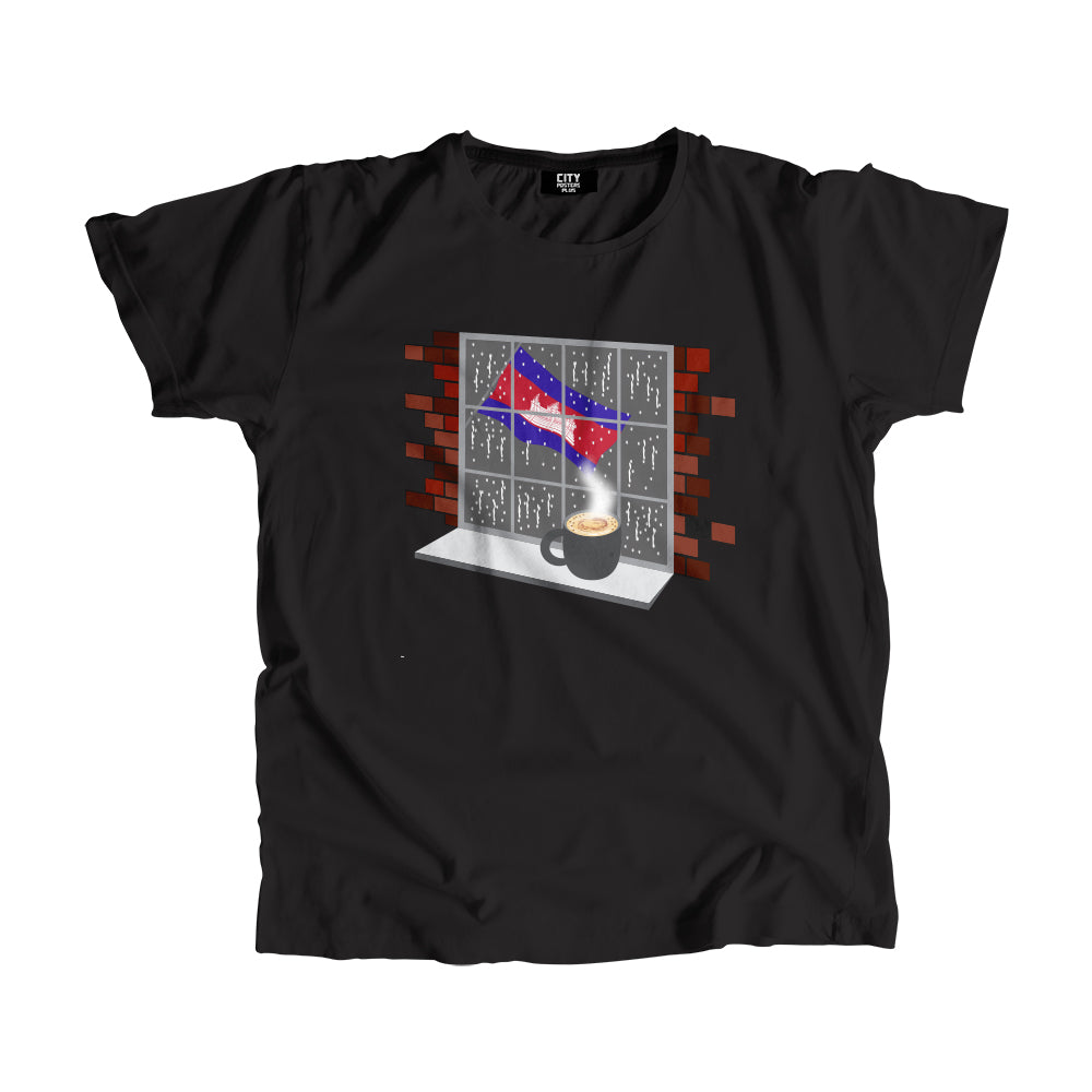 Cambodia Coffee Rain Men Unisex T-Shirt | Coffee Lover Graphic Tee