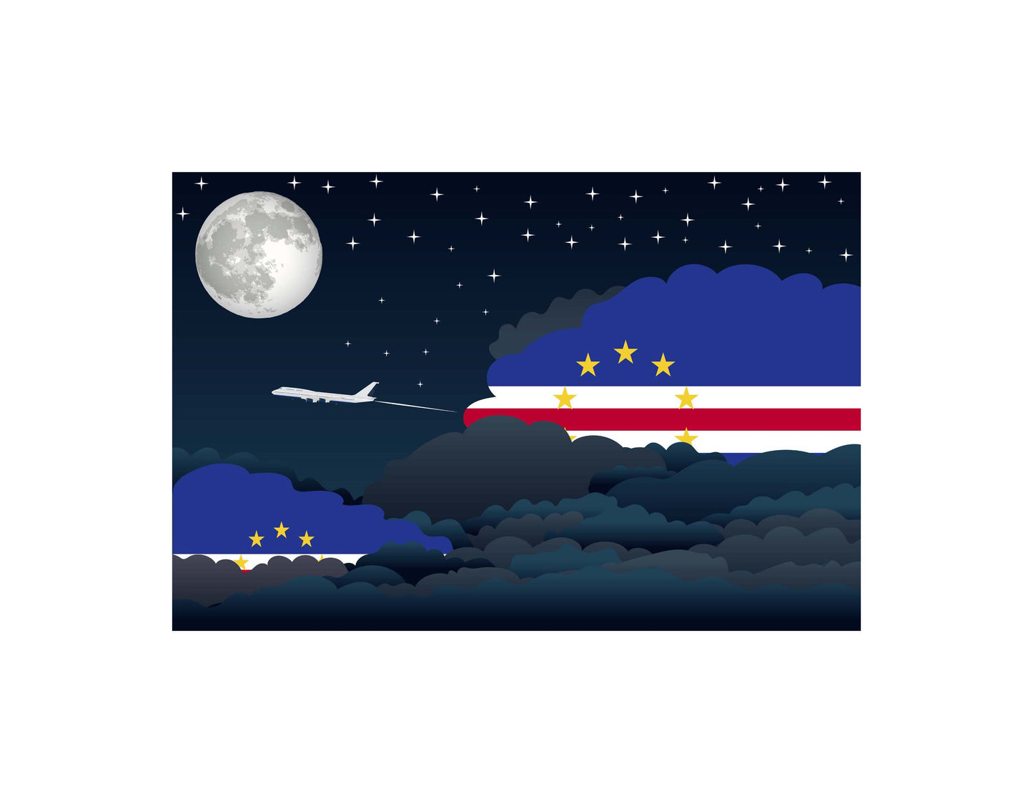 Cape Verde Night Clouds Blankets & Throws | Premium Soft Blankets | City Posters Plus