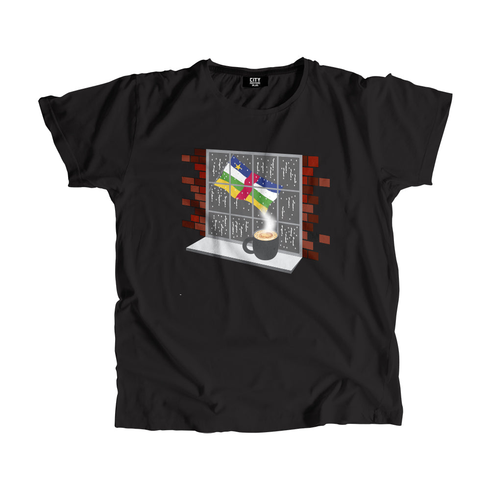Central African Republic Coffee Rain Men Unisex T-Shirt | Coffee Lover Graphic Tee