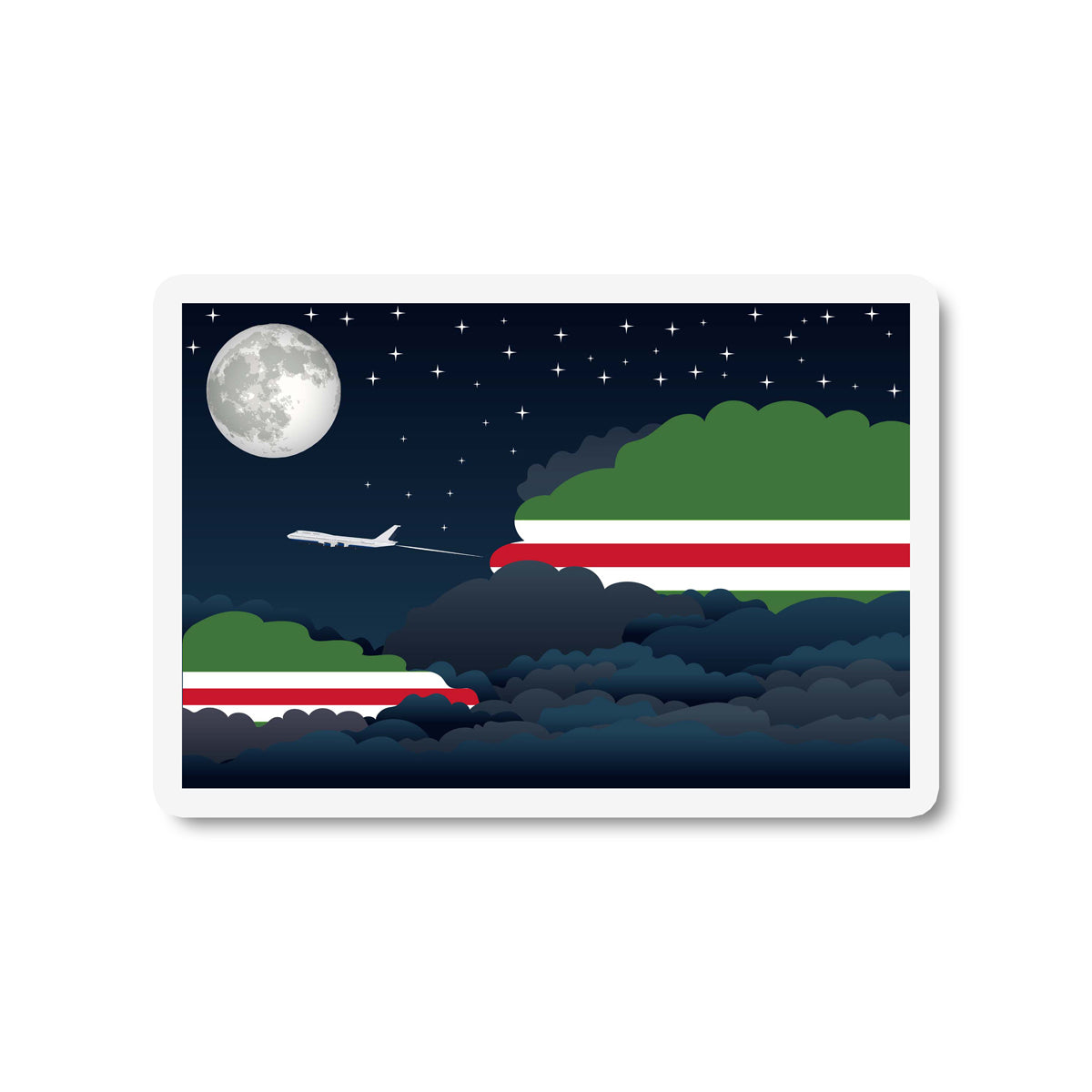 Chechen Republic of Ichkeria Night Clouds Fridge Magnet